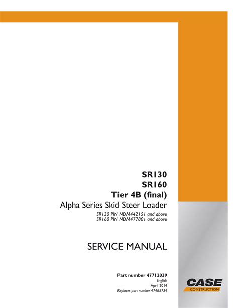 2014 case sr160 skid-steer loader|case sr160 service manual.